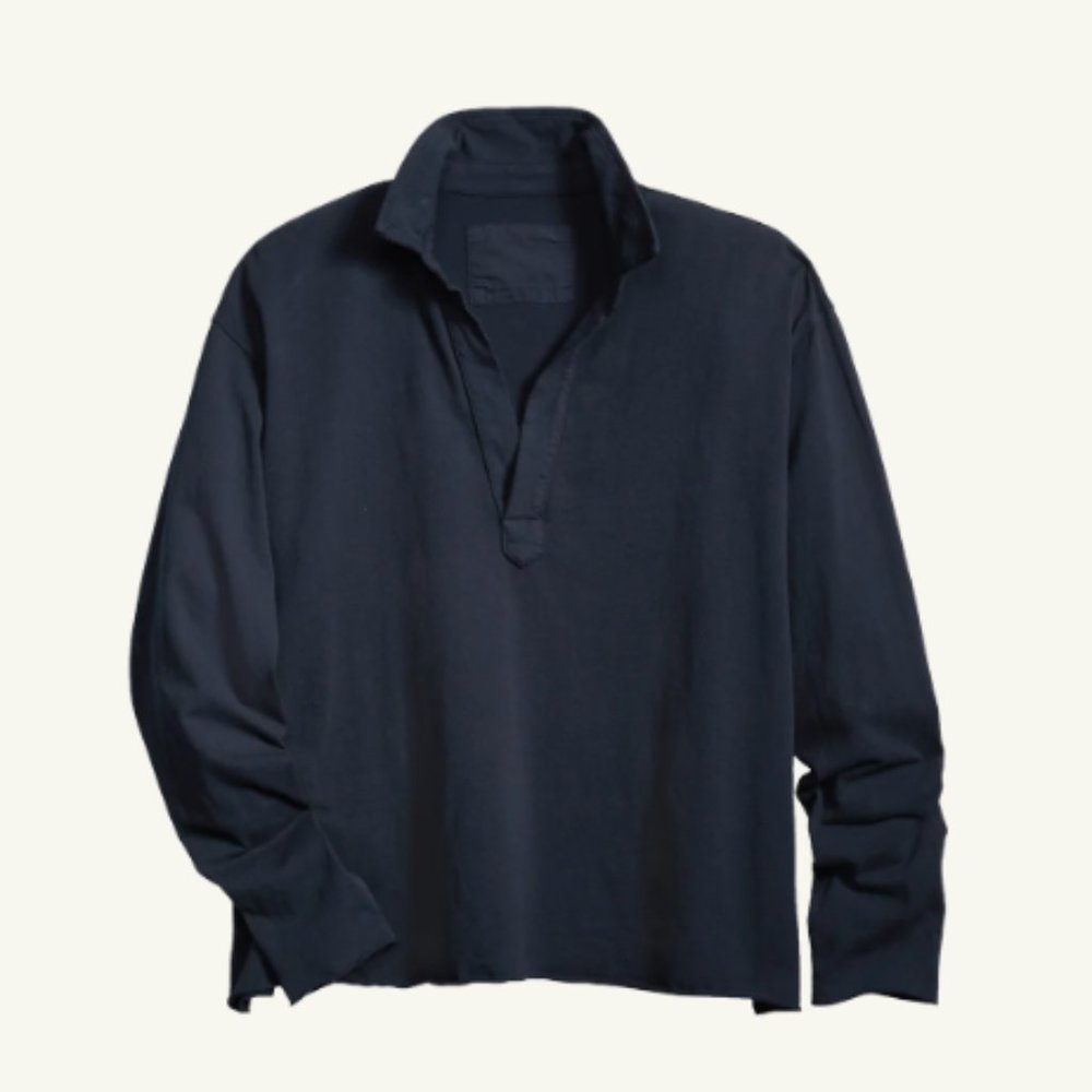 Frank & Eileen Patrick Popover Henley in Navy